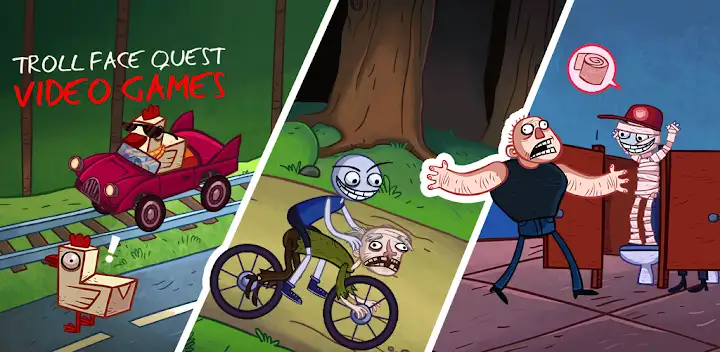 Troll Face Quest: Video Games — Android game banner