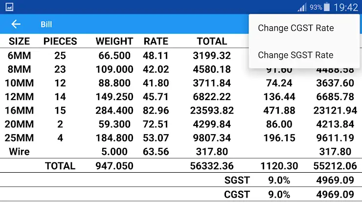 Steel TMT RebarCost Calculator screenshot 6