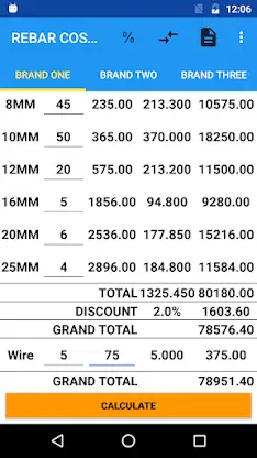 Steel TMT RebarCost Calculator screenshot 5