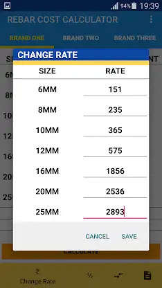 Steel TMT RebarCost Calculator screenshot 2