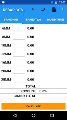 Steel TMT RebarCost Calculator screenshot 1