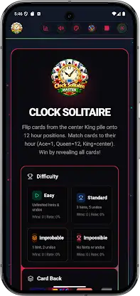 Clock Solitaire Master Offline screenshot 4
