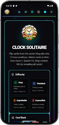 Clock Solitaire Master Offline screenshot 2