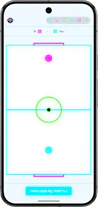 Neon Air Hockey - Offline Ai screenshot 7