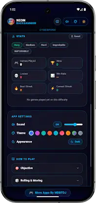 Neon Backgammon Master Offline screenshot 3