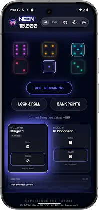Offline 10000 Dice Neon Farkle screenshot 1