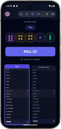 Neon Yahtzey Pro Dice PvP PvAi screenshot 4