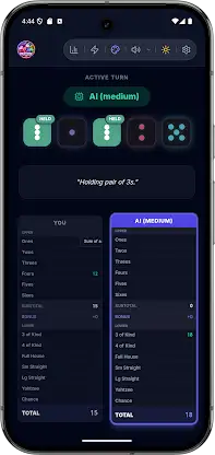 Neon Yahtzey Pro Dice PvP PvAi screenshot 8