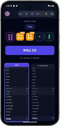 Neon Yahtzey Pro Dice PvP PvAi screenshot 5