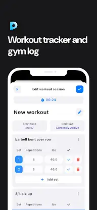 Pumped Workout Tracker Gym Log screenshot 1
