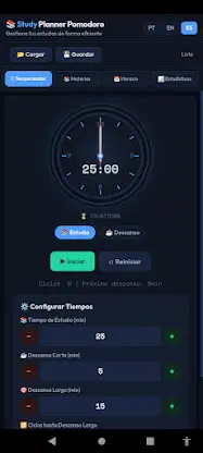 Study Planner Pomodoro screenshot 2