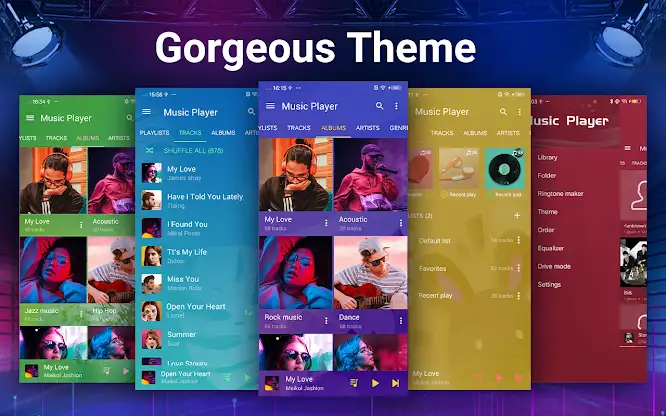 Music player- bass boost,music screenshot 2