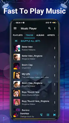 Music player- bass boost,music screenshot 8