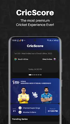 CricScore - Live Cricket Score screenshot 1