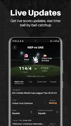 CricScore - Live Cricket Score screenshot 3