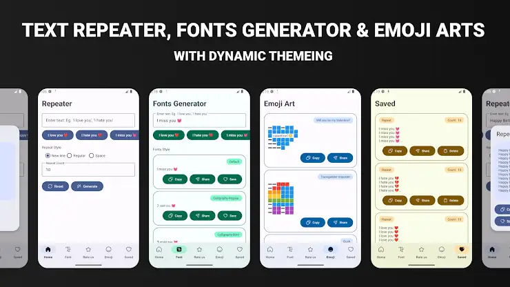 Text Repeater - Fonts & Emoji. screenshot 2