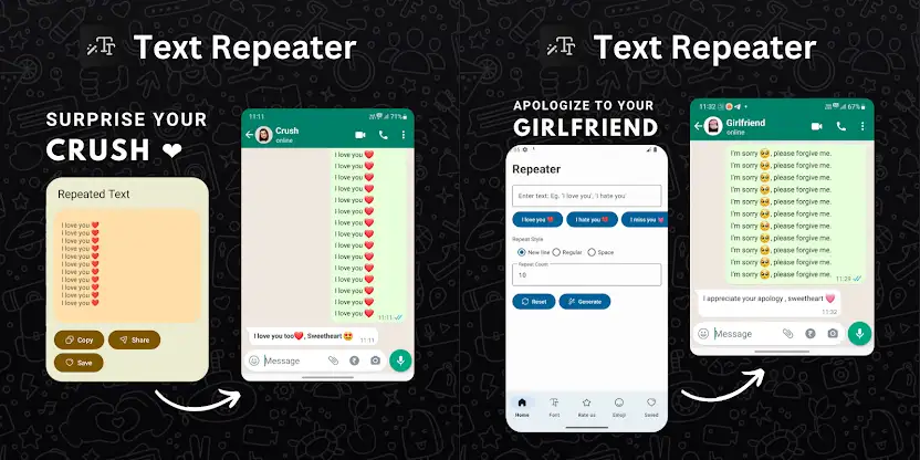 Text Repeater - Fonts & Emoji. screenshot 1