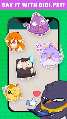 Bibi.Pet Sticker Animated Emoj screenshot 1