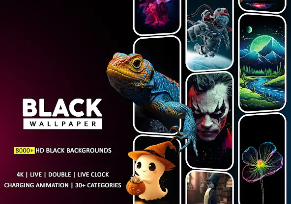 Wallpapers Black Live 4K HD screenshot 1