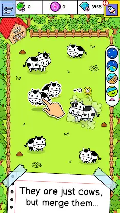 Cow Evolution: Idle Merge Game screenshot 1