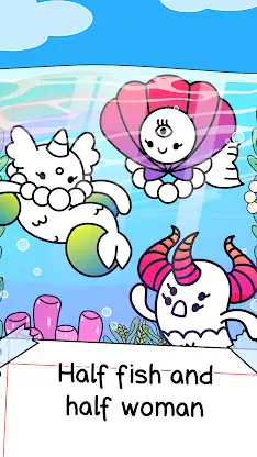 Mermaid Evolution: Merge Game screenshot 1