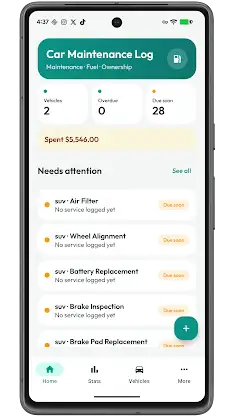 Car Maintenance Log screenshot 1