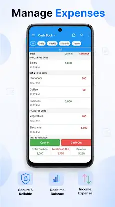 Cash Book- daily expenses screenshot 1