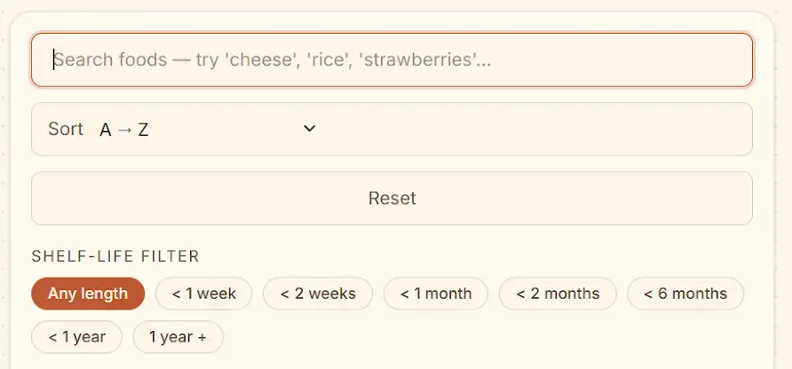 Shelf Life of Foods screenshot 3