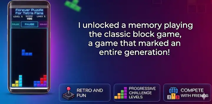 Forever Puzzle for Tetris Fans — Android game banner