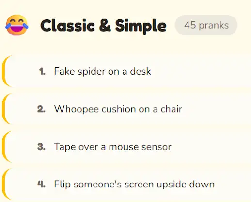 Prank Playbook screenshot 1