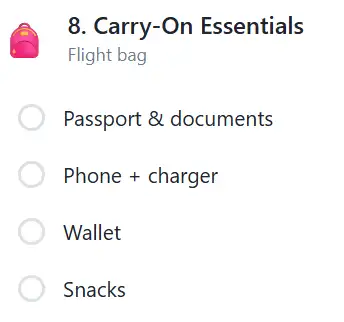 Ultimate Travel Checklist screenshot 2