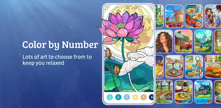 Color by Number — Android game banner