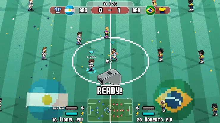 Pixel Cup Soccer - Lite screenshot 1