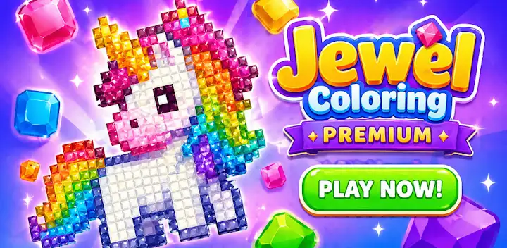 Jewel Coloring Premium — Android game banner