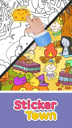 Sticker Town Puzzle:Color Book screenshot 4
