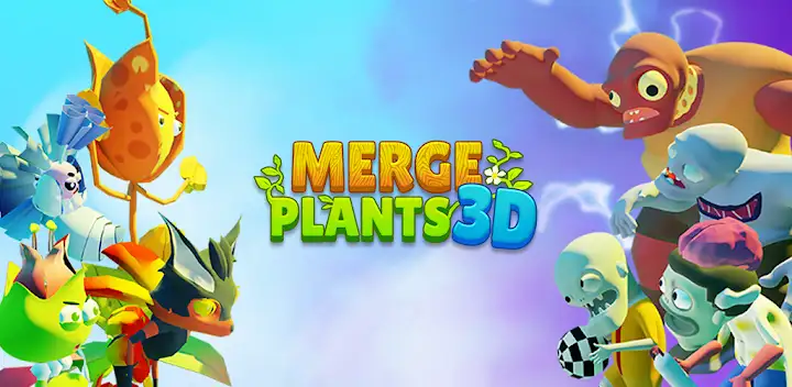 Merge Plants 3D-Garden Defense — Android game banner