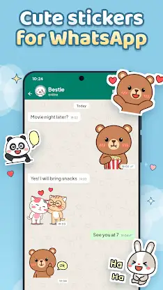Oh My Bear Cute Stickers screenshot 1