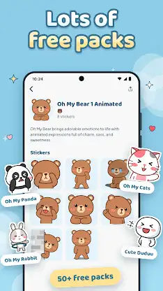 Oh My Bear Cute Stickers screenshot 5