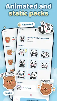 Oh My Bear Cute Stickers screenshot 3