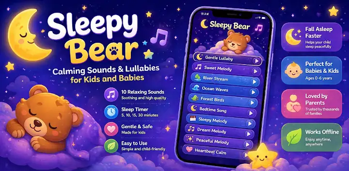 Sleepy Bear — Android app banner