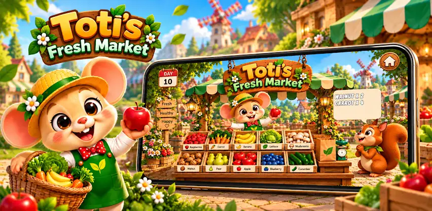 Toti: Fresh Market Learn Words screenshot 2