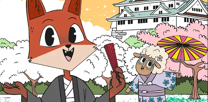 Coloring with Fox and Sheep — Android app banner