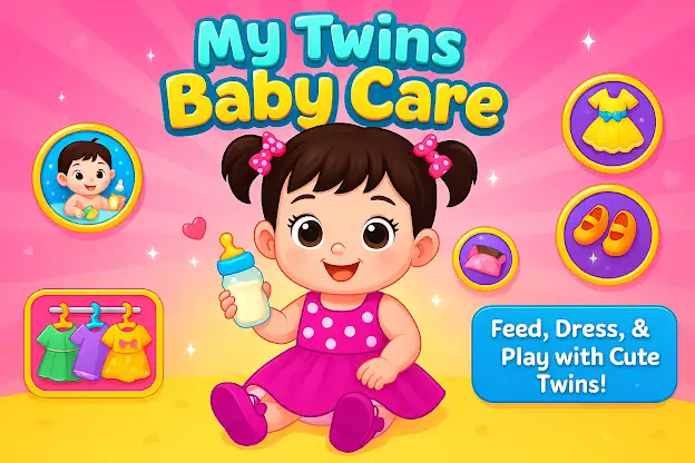 My Twins Baby Care & Dress Up screenshot 1