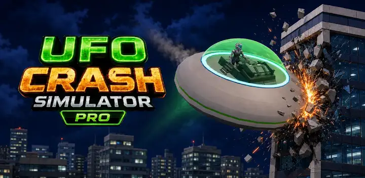 UFO Crash Simulator Pro — Android game banner