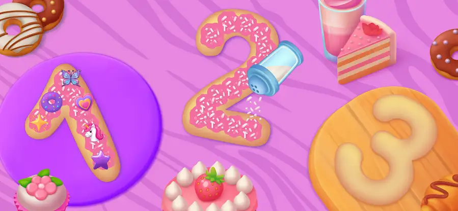 Donut 123 Numbers Kids Games screenshot 3
