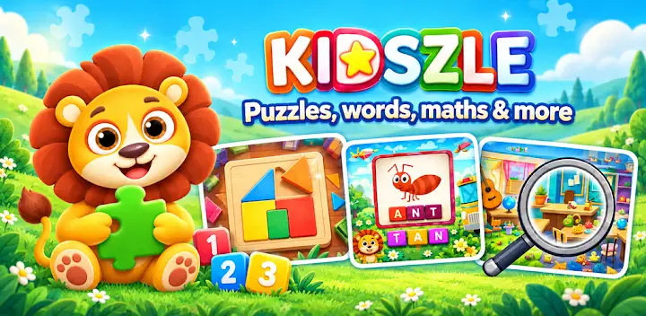 Kidszle: Puzzles for Kids 2-5 — Android app banner