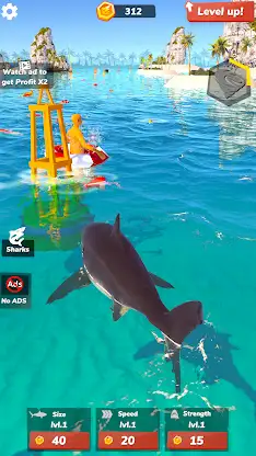 Idle Shark World 2-Tycoon Game screenshot 2