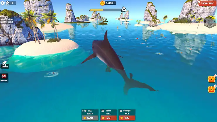 Idle Shark World 2-Tycoon Game screenshot 7