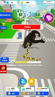 Idle Snake World:Hunting Fight screenshot 3