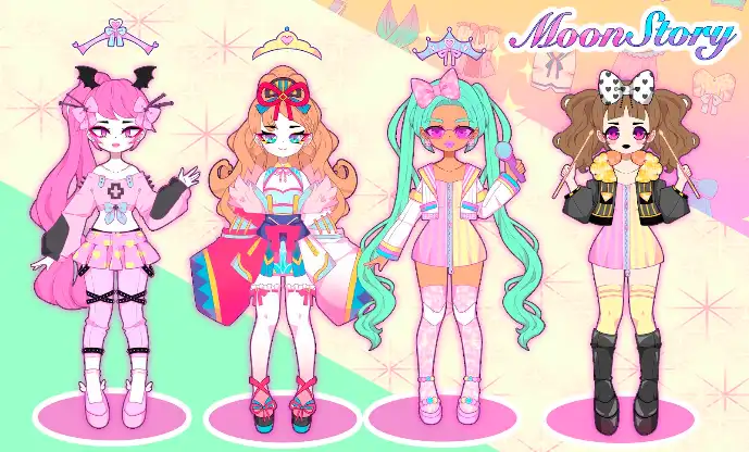 Moon Story dress up girl game screenshot 1